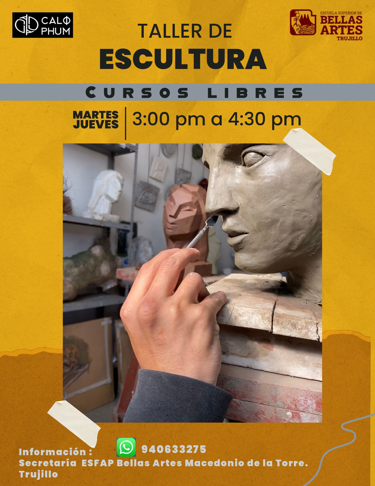 Martes y Jueves: 3:30 pm. – 5:00 pm.